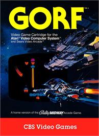 Box cover for Gorf on the Atari 2600.