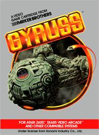 Box cover for Gyruss on the Atari 2600.