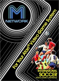 Box cover for International Soccer on the Atari 2600.