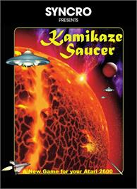 Box cover for Kamikaze Saucers on the Atari 2600.