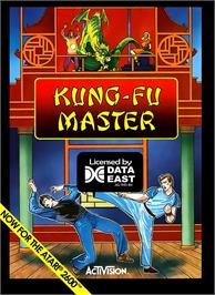 Box cover for Kung-fu Master on the Atari 2600.