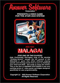 Box cover for Malagai on the Atari 2600.