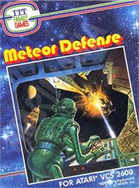 Box cover for Meteor Defense on the Atari 2600.