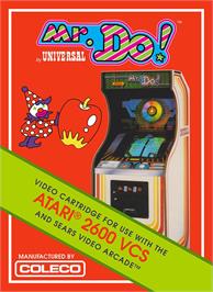 Box cover for Mr. Do! on the Atari 2600.