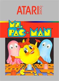 Box cover for Ms. Pac-man on the Atari 2600.