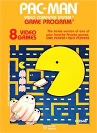 Box cover for Pac-man on the Atari 2600.