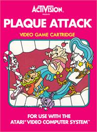 Box cover for Plaque Attack on the Atari 2600.