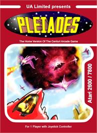 Box cover for Pleiades on the Atari 2600.
