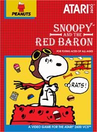 Box cover for Snoopy and the Red Baron on the Atari 2600.