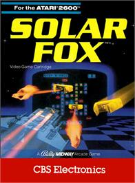 Box cover for Solar Fox on the Atari 2600.