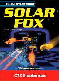 Box cover for Solar Fox on the Atari 2600.