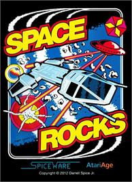 Box cover for Space Rocks on the Atari 2600.