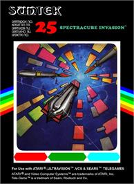 Box cover for Spectracube Invasion on the Atari 2600.