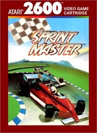 Box cover for Sprint Master on the Atari 2600.