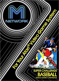 Box cover for Super Challenge Baseball on the Atari 2600.