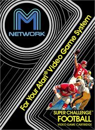 Box cover for Super Challenge Football on the Atari 2600.