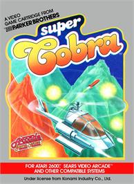 Box cover for Super Cobra on the Atari 2600.