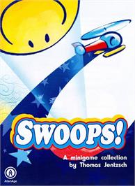 Box cover for Swoops! on the Atari 2600.