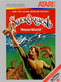 Box cover for SwordQuest: WaterWorld on the Atari 2600.