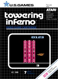 Box cover for Towering Inferno on the Atari 2600.