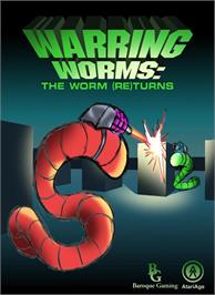Box cover for Warring Worms - The Worm (re)turns on the Atari 2600.