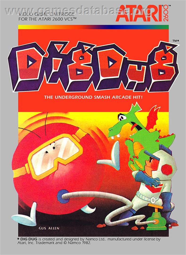 Dig Dug - Atari 2600 - Artwork - Box