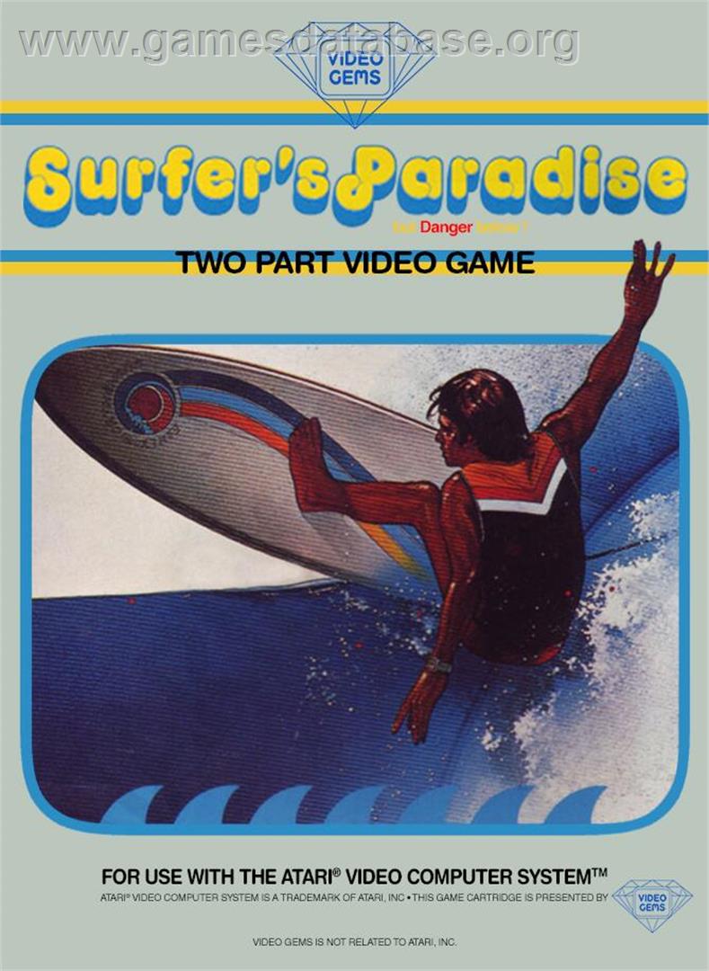 Surfer's Paradise - But Danger Below! - Atari 2600 - Artwork - Box