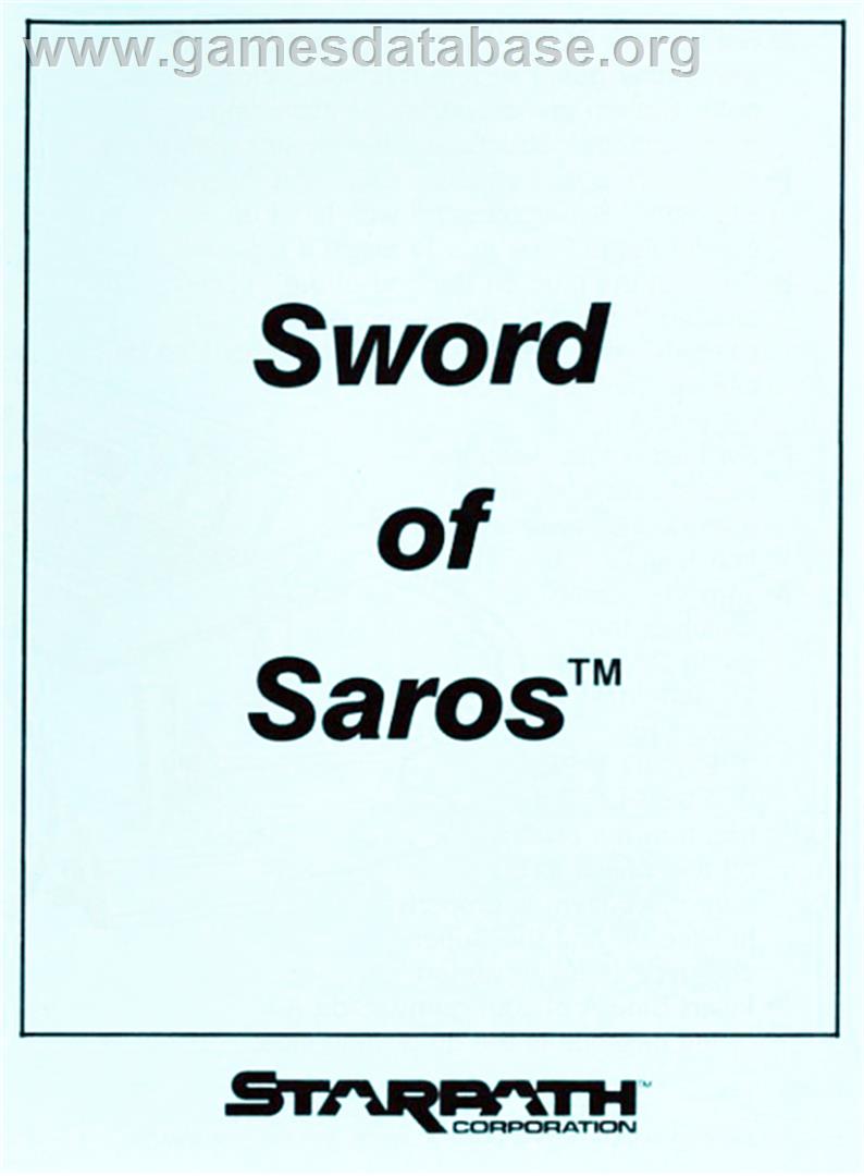 Sword of Saros - Atari 2600 - Artwork - Box