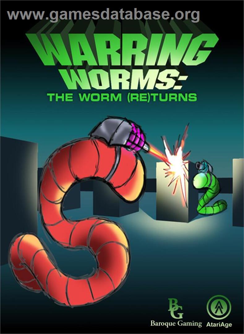 Warring Worms - The Worm (re)turns - Atari 2600 - Artwork - Box