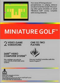 Box back cover for Arcade Golf on the Atari 2600.