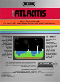 Box back cover for Atlantis on the Atari 2600.