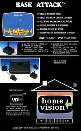 Box back cover for Base Attack on the Atari 2600.