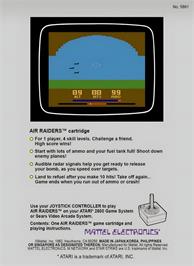 Box back cover for Bogey Blaster on the Atari 2600.