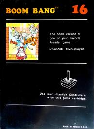 Box back cover for Boom Bang on the Atari 2600.