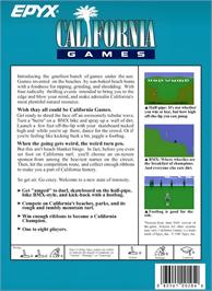 Box back cover for California Games on the Atari 2600.