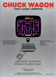 Box back cover for Chase The Chuck Wagon on the Atari 2600.