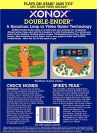 Box back cover for Chuck Norris Superkicks on the Atari 2600.