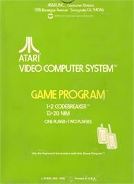 Box back cover for Code Breaker on the Atari 2600.