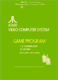Box back cover for Codebreaker on the Atari 2600.