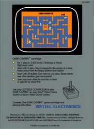 Box back cover for Dark Cavern on the Atari 2600.