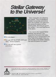 Box back cover for Defender 2 on the Atari 2600.