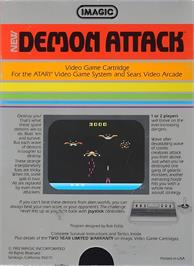 Box back cover for Demon Attack on the Atari 2600.