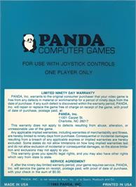 Box back cover for Dice Puzzle on the Atari 2600.