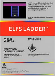 Box back cover for Eli's Ladder on the Atari 2600.