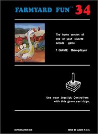 Box back cover for Farmyard Fun on the Atari 2600.