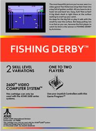 Box back cover for Fishing Derby on the Atari 2600.
