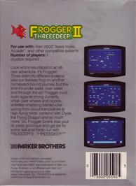 Box back cover for Frogger 2 - Threeedeep! on the Atari 2600.