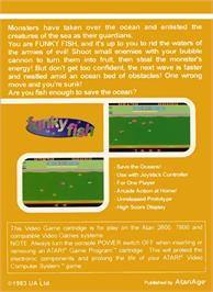Box back cover for Funky Fish on the Atari 2600.