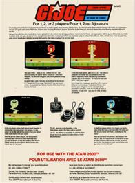 Box back cover for G.I. Joe: Cobra Strike on the Atari 2600.