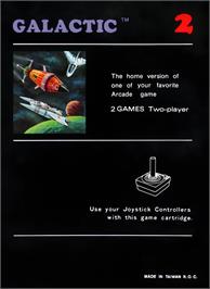 Box back cover for Galactic on the Atari 2600.